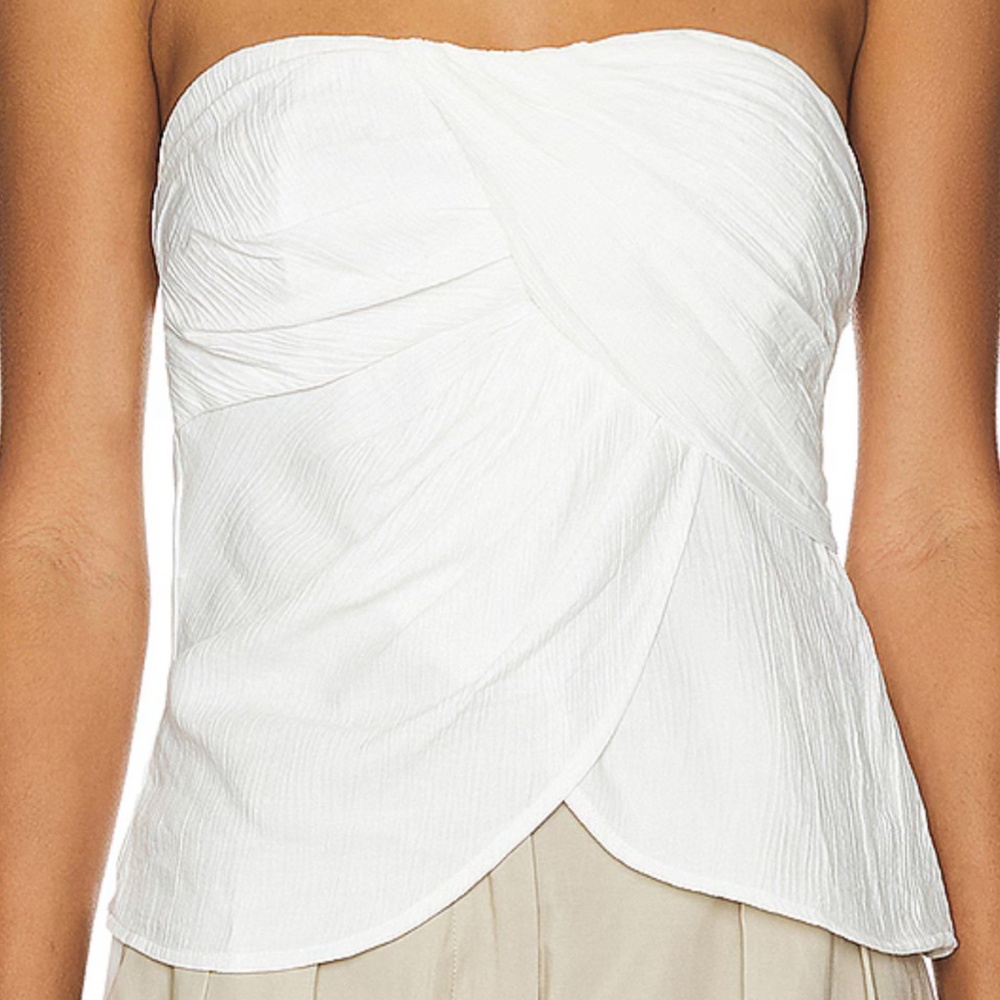 White Strapless Top